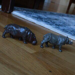 Vintage Pair of Britains Lead Zoo Animal Figurines